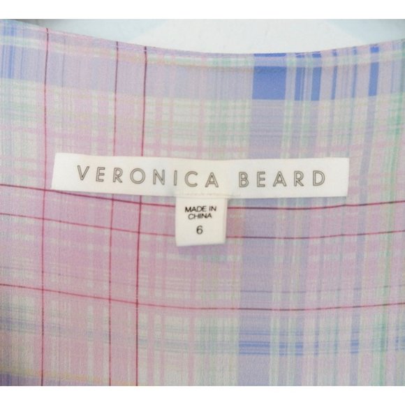 Veronica Beard Womens Dakota Plaid Silk Mini Dress, size 6 - Picture 14 of 16